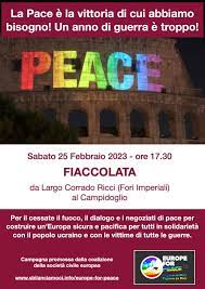 fiaccolata pace a roma locandina