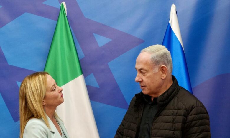 Meloni e Nethanyahu